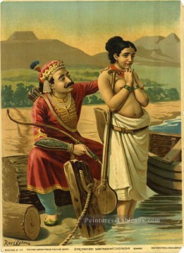 Indienne œuvres - SHANTANOO MATSAGANDHA Indiens Raja Ravi Varma